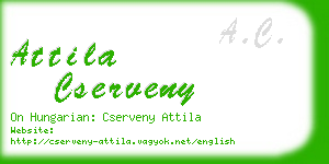 attila cserveny business card